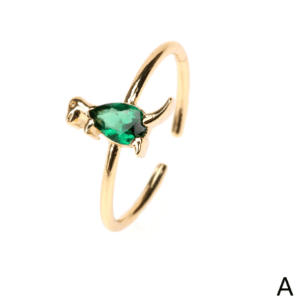 Stacked Zircon Bronze Rings 4