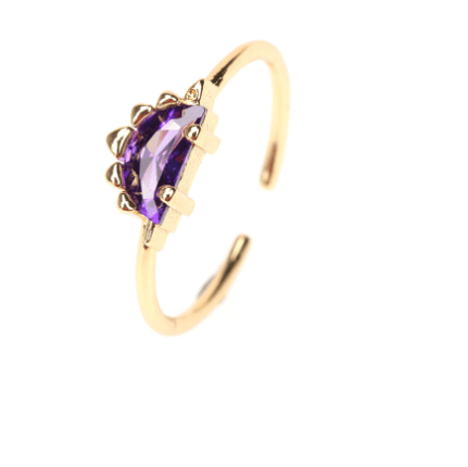 Stacked Zircon Bronze Rings 5