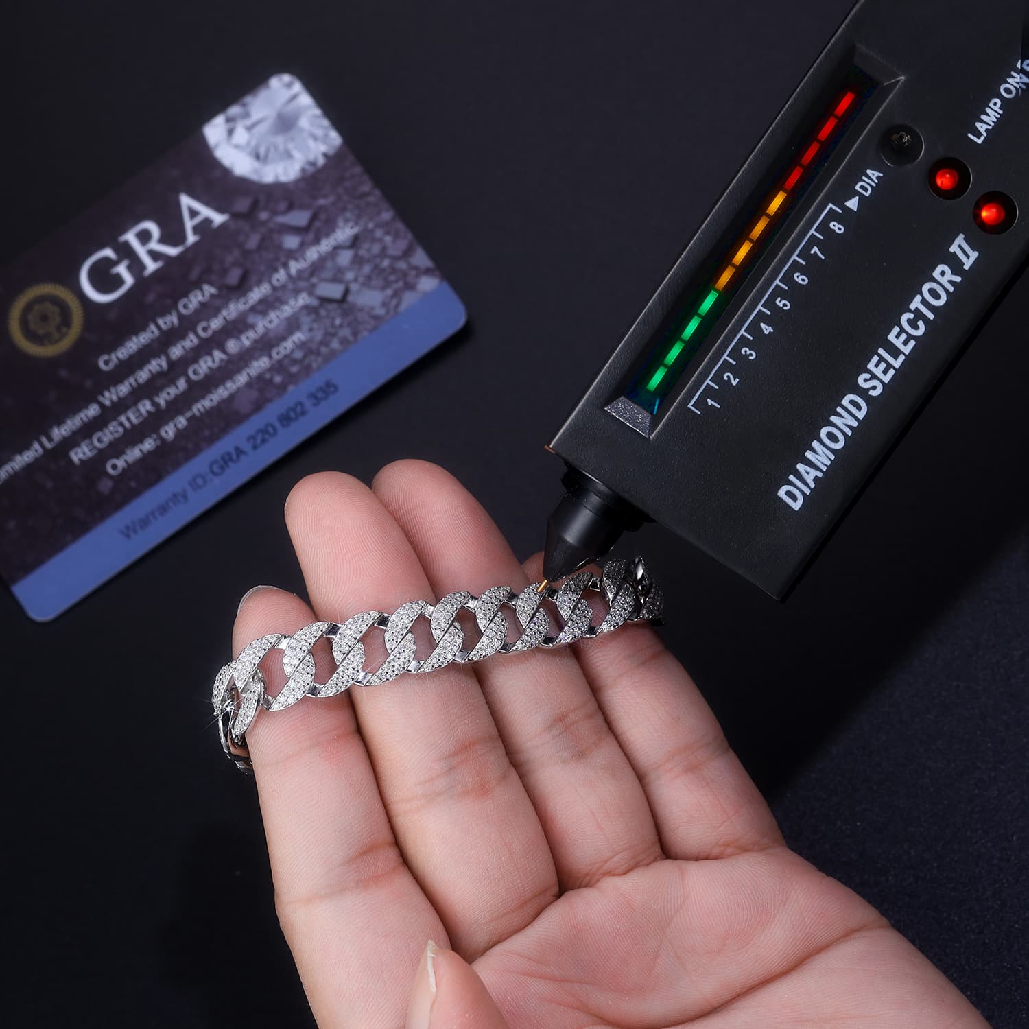 S925 Platinum Moissanite Bracelet  4