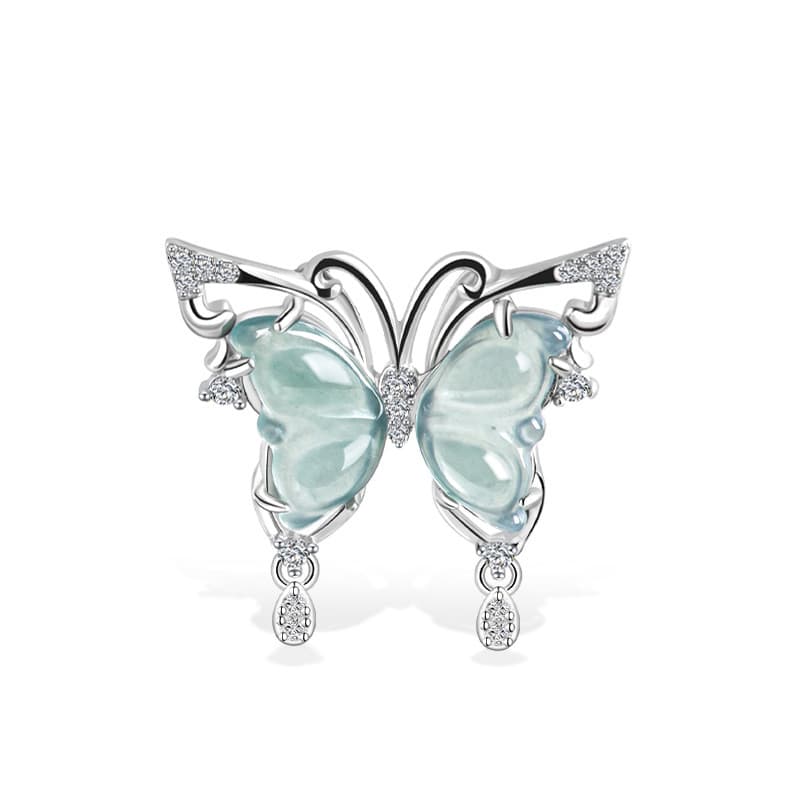 Ice Core Ring & Studs — S925 Silver Jade 5