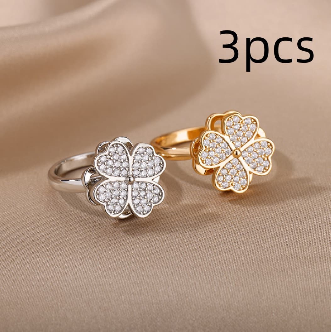 Rotatable Flower Rings  7