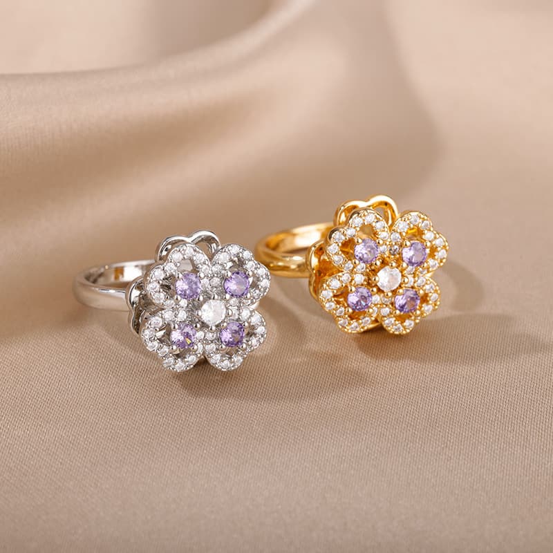 Rotatable Flower Rings
